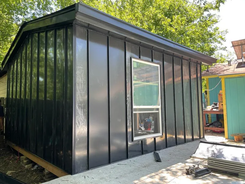 Black standing seam metal wall panels for Metal Roof Installation in Larkfield-Wikiup